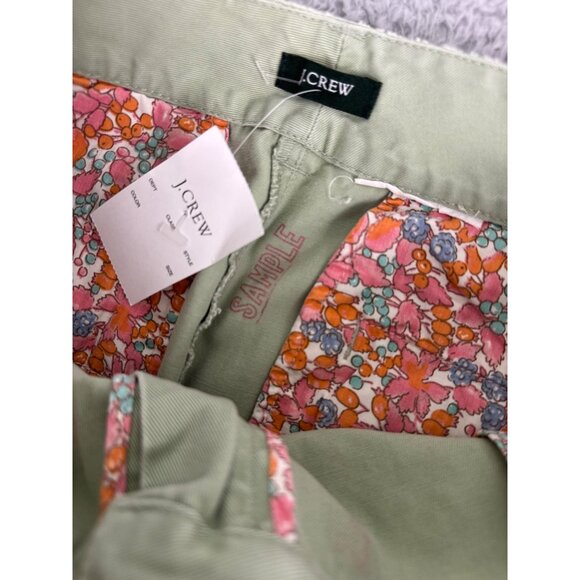 J.Crew Womens Small Sage Green Skirt With Floral Lining & Zipper Y2K NWT - Picture 5 of 10